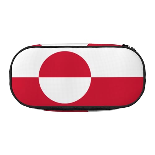 XZDLYY Tragbares, leichtes Federmäppchen mit Grönland-Flagge, Kosmetiktasche für Schreibwaren und kleine Gegenstände von XZDLYY