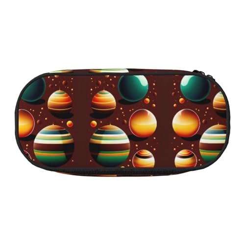 XZDLYY Tragbares, leichtes Federmäppchen mit Planeten im Weltraum, Kosmetiktasche für Schreibwaren und kleine Gegenstände von XZDLYY