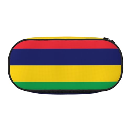 XZDLYY Tragbares, leichtes Federmäppchen mit der Flagge von Mauritius, Kosmetiktasche für Schreibwaren und kleine Gegenstände von XZDLYY