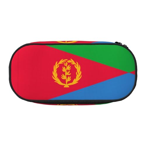XZDLYY Tragbares, leichtes Federmäppchen mit eritreischer Flagge, Kosmetiktasche für Schreibwaren und kleine Gegenstände von XZDLYY