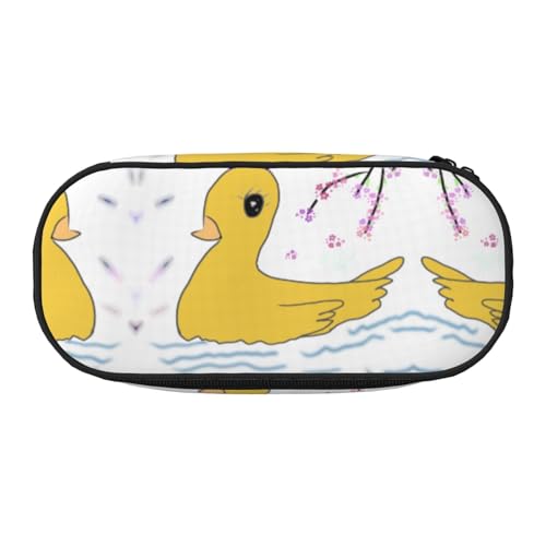 XZDLYY Tragbares, leichtes Federmäppchen mit kleiner gelber Ente, Kosmetiktasche für Schreibwaren und kleine Gegenstände von XZDLYY