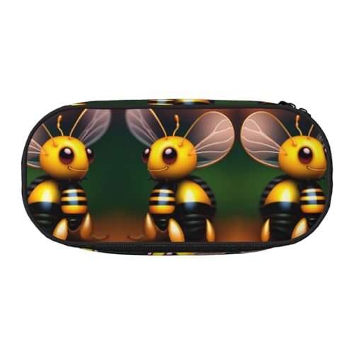 XZDLYY Tragbares, leichtes Federmäppchen mit sitzender Biene, Kosmetik-Aufbewahrungstasche für Schreibwaren und kleine Gegenstände von XZDLYY