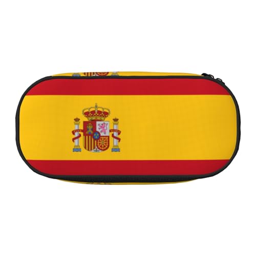 XZDLYY Tragbares, leichtes Federmäppchen mit spanischer Flagge, Kosmetiktasche für Schreibwaren und kleine Gegenstände von XZDLYY