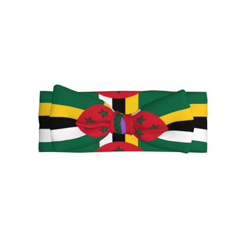 Haarband mit Schleife und Flagge des Commonwealth of Dominica, weich und bequem, geeignet für den täglichen Gebrauch, Partys und Fotoaufnahmen von XZDZWK