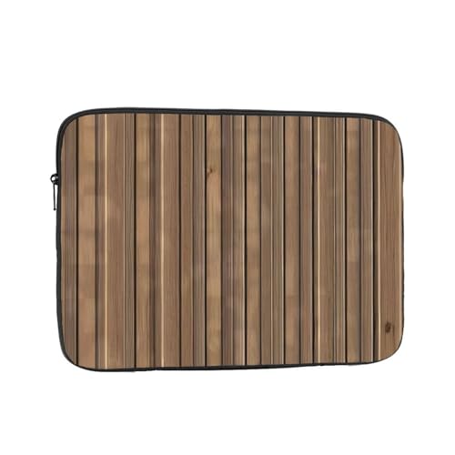 Laptoptasche mit Massivholz-Muster, praktisch, stoßfest, stilvoller Druck für Geschäftsreisen, Arbeit und Büro, Schwarz , 13 inch von XZDZWK