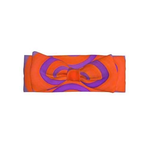 Orangefarbener Haarreif mit Schleife in der Mitte, weich und bequem, geeignet für den täglichen Gebrauch, Partys und Fotoaufnahmen von XZDZWK
