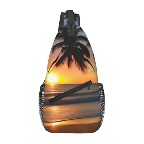 Sunset Beach Herren Casual Messenger Bag Large Capacity Durable Suitable for Travel Work Commuting and Outdoor Activities von XZDZWK