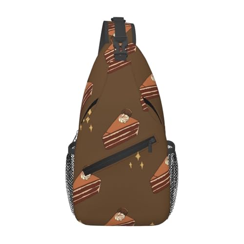 XZDZWK Chocolate Squares Cake Herren Casual Messenger Bag Large Capacity Durable Suitable for Travel Work Commuting and Outdoor Activities von XZDZWK