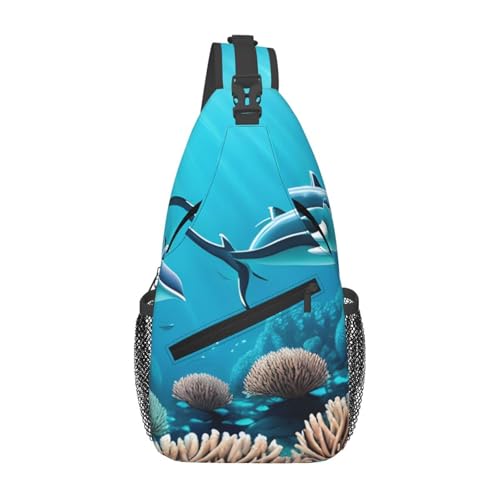 XZDZWK Deep Sea Whales Herren Casual Messenger Bag Large Capacity Durable Suitable for Travel Work Commuting and Outdoor Activities von XZDZWK