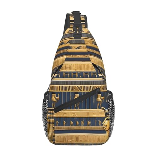 XZDZWK Egyptian Pharaonic Frescoes Herren Casual Messenger Bag Large Capacity Durable Suitable for Travel Work Commuting and Outdoor Activities von XZDZWK