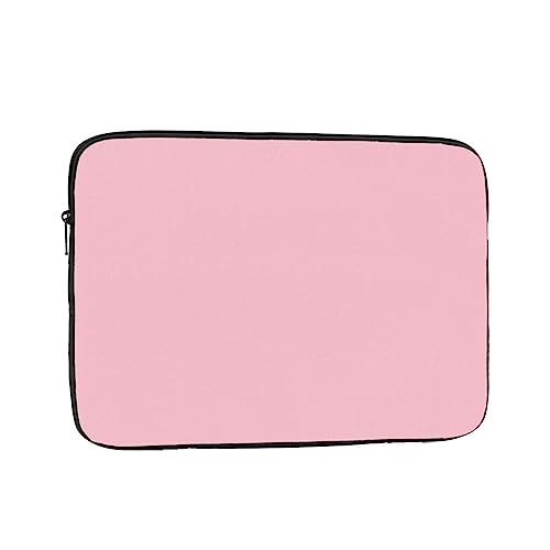 XZDZWK Einfarbige rosa Laptoptasche, praktisch, stoßfest, stilvoller Druck für Geschäftsreisen, Arbeit und Büro, Schwarz , 13 inch von XZDZWK
