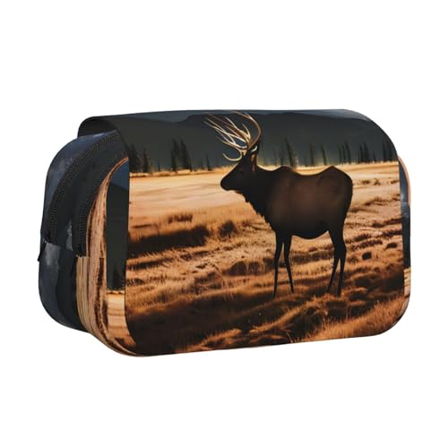 XZDZWK Elk in The Meadow Clamshell-Federmäppchen, stilvolles und großes Fassungsvermögen, geeignet für Studenten und Geschäftsreisende XZDZWK Elk in The Meadow Clamshell-Federmäppchen, stilvolles und großes Fassungsvermögen, geeignet für Studenten und Geschäftsreisende von XZDZWK