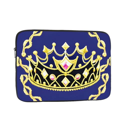 XZDZWK Fantasy Tiara Laptoptasche, praktisch, stoßfest, stilvoller Druck für Geschäftsreisen, Arbeit und Büro, Schwarz , 13 inch von XZDZWK