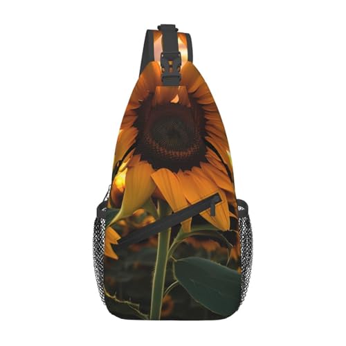 XZDZWK Farm Sunflower Herren Casual Messenger Bag Large Capacity Durable Suitable for Travel Work Commuting and Outdoor Activities von XZDZWK