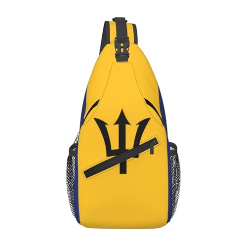 XZDZWK Flag of Barbados Herren Casual Messenger Bag Large Capacity Durable Suitable for Travel Work Commuting and Outdoor Activities von XZDZWK