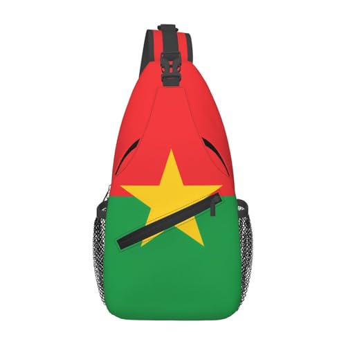 XZDZWK Flag of Burkina Faso Herren Casual Messenger Bag Large Capacity Durable Suitable for Travel Work Commuting and Outdoor Activities von XZDZWK