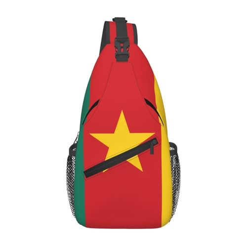 XZDZWK Flag of Cameroon Herren Casual Messenger Bag Large Capacity Durable Suitable for Travel Work Commuting and Outdoor Activities von XZDZWK