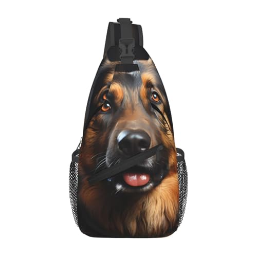 XZDZWK German Shepherd Herren Casual Messenger Bag Große Kapazität Langlebig Geeignet für Reisen Arbeit Pendeln und Outdoor-Aktivitäten von XZDZWK