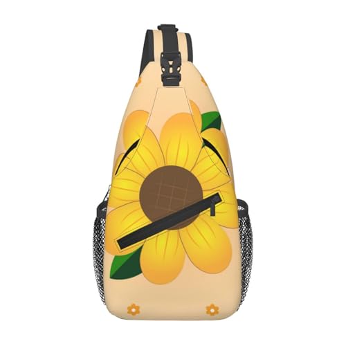 XZDZWK Golden Sunflower Herren Casual Messenger Bag Large Capacity Durable Suitable for Travel Work Commuting and Outdoor Activities von XZDZWK
