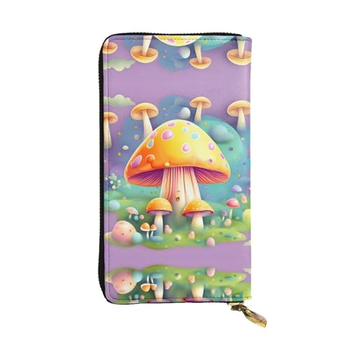 XZDZWK Große Kapazität Fantasy Dream Pilz Handheld Wallet Weiches Material Multifunktionales Design Anti-Verlust Privatsphäre Schutz von XZDZWK