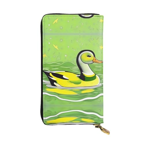 XZDZWK Große Kapazität Green Duck Handheld Wallet Weiches Material Multifunktionales Design Anti-Verlust Privatsphäre Schutz von XZDZWK