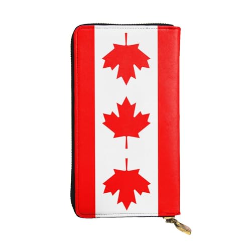 XZDZWK Große Kapazität Kanadische Flagge Handheld Geldbörse Weiches Material Multifunktionales Design Anti-Verlust Privatsphäre Schutz von XZDZWK