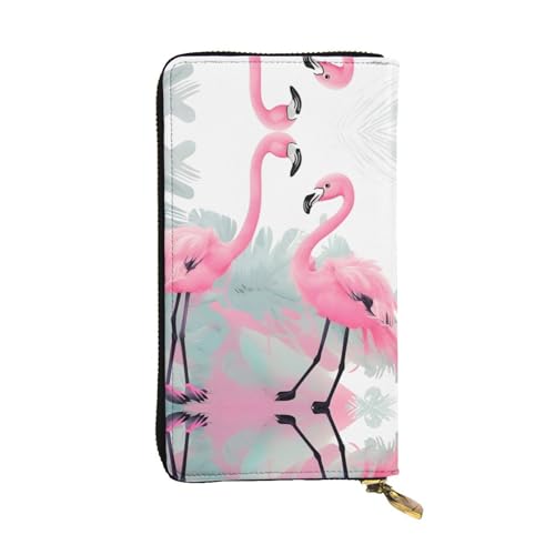 XZDZWK Große Kapazität Pink Flamingo Handheld Wallet Weiches Material Multifunktionales Design Anti-Verlust Privatsphäre Schutz von XZDZWK
