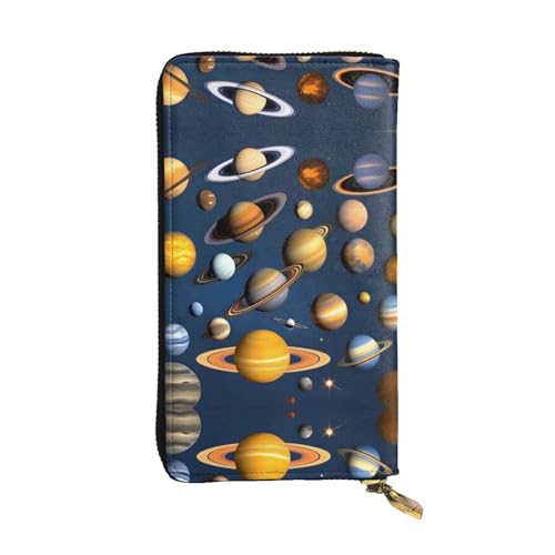 XZDZWK Große Kapazität Sonnensystem Planeten Handheld Geldbörse Weiches Material Multifunktionales Design Anti-Verlust Privatsphäre Schutz von XZDZWK