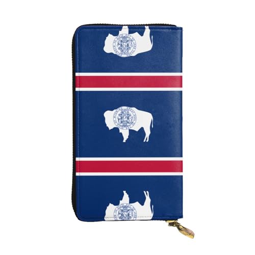 XZDZWK Große Kapazität Wyoming State Flag Handheld Wallet Weiches Material Multifunktionales Design Anti-Verlust Privatsphäre Schutz von XZDZWK
