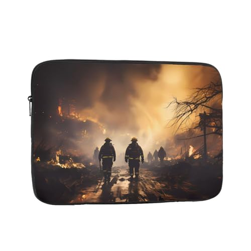 XZDZWK Laptoptasche, Feuerwehr, Feuer, praktisch, stoßfest, 33 cm (13 Zoll), stilvoller Druck, für Geschäftsreisen, Arbeit und Büro von XZDZWK