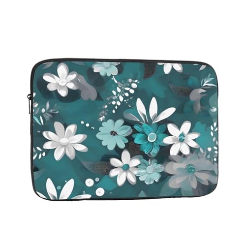 XZDZWK Laptoptasche mit Blumenmuster, praktisch, stoßfest, 43,2 cm (17 Zoll), stilvoller Druck, für Geschäftsreisen, Arbeit und Büro von XZDZWK