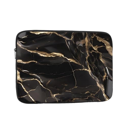 XZDZWK Laptoptasche mit Marmor, bequem, stoßfest, stilvoller Druck, für Geschäftsreisen, Arbeit und Büro, Schwarz , 17 inch von XZDZWK