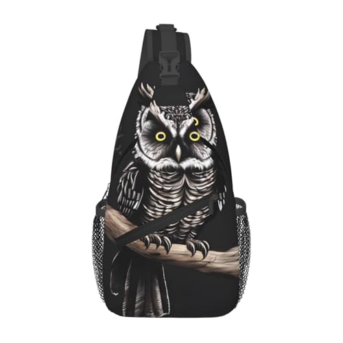 XZDZWK Late Night Owl Herren Casual Messenger Bag Large Capacity Durable Suitable for Travel Work Commuting and Outdoor Activities von XZDZWK
