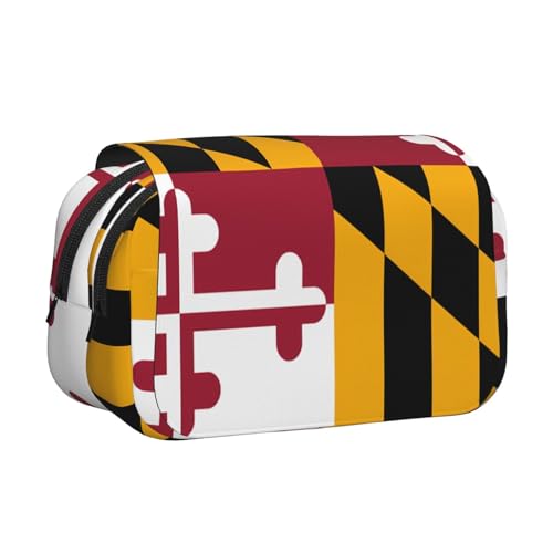 XZDZWK Maryland State Flag Clamshell Pen Case Stylish and Large Capacity Design Suitable for Students and Business Travelers XZDZWK Maryland State Flag Clamshell Pen Case Stylish and Large Capacity Design Suitable for Students and Business Travelers von XZDZWK