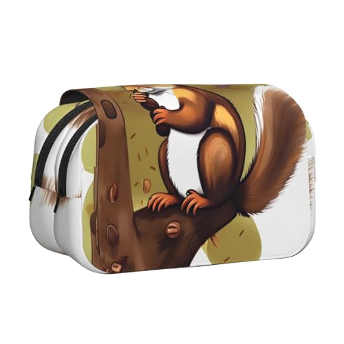 XZDZWK Nut-Eating Squirrel Clamshell Pen Case Stylish and Large Capacity Design Suitable for Students and Business Travelers XZDZWK Nut-Eating Squirrel Clamshell Pen Case Stylish and Large Capacity Design Suitable for Students and Business Travelers von XZDZWK