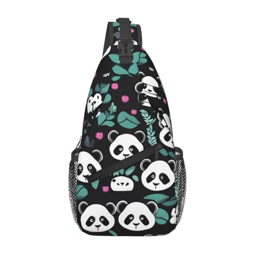 XZDZWK Panda Cute Face Herren Casual Messenger Bag Large Capacity Durable Suitable for Travel Work Commuting and Outdoor Activities von XZDZWK