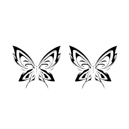 Dauerhafte Schmetterling Fake Tattoo for Frau Mann Hals Kunst Tattoo Aufkleber Kräuter Temporäre Tattoos Wasserdichte Tattoo Aufkleber for Frauen von XZEIT