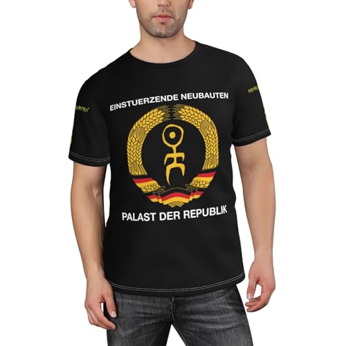 Einsturzende Neubauten Shirt für Herren Hip Hop Logo Print T-Shirts Freizeit Kurzarm Rundhals T Shirts Schwarz Tees Large von XZEIT