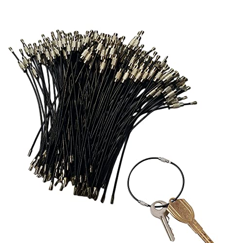 60 Stück Schlüsselanhänger-Ringe, Edelstahldraht-Schlüsselanhänger, schwarze Schlüsselringe, 15.2 cm, Kabelschlaufenringe zum Aufhängen von Gepäckanhängern, Schlüsseln und ID-Tag-Halterungen 60 Stück Schlüsselanhänger-Ringe, Edelstahldraht-Schlüsselanhänger, schwarze Schlüsselringe, 15.2 cm, Kabelschlaufenringe zum Aufhängen von Gepäckanhängern, Schlüsseln und ID-Tag-Halterungen von XZJMY