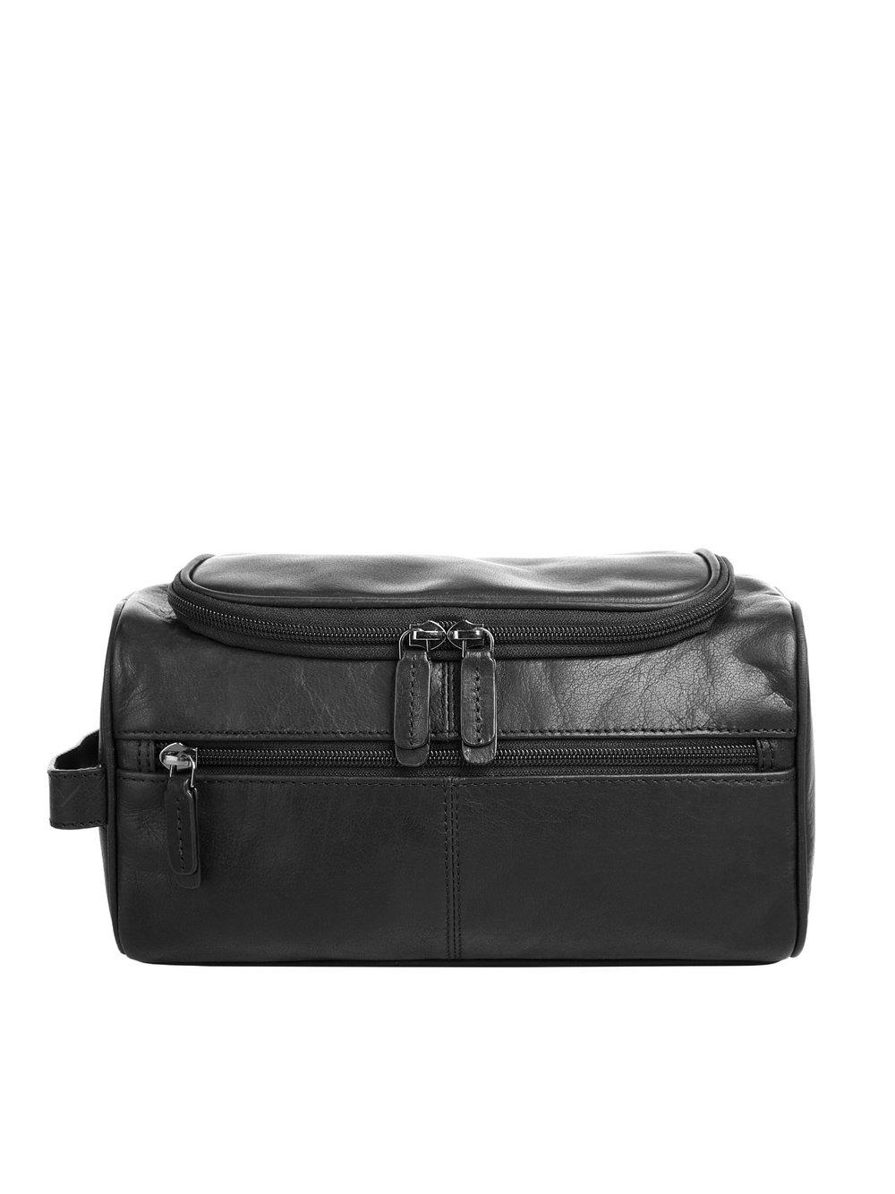 X-Zone Kulturtasche Damen Leder, schwarz von XZONE