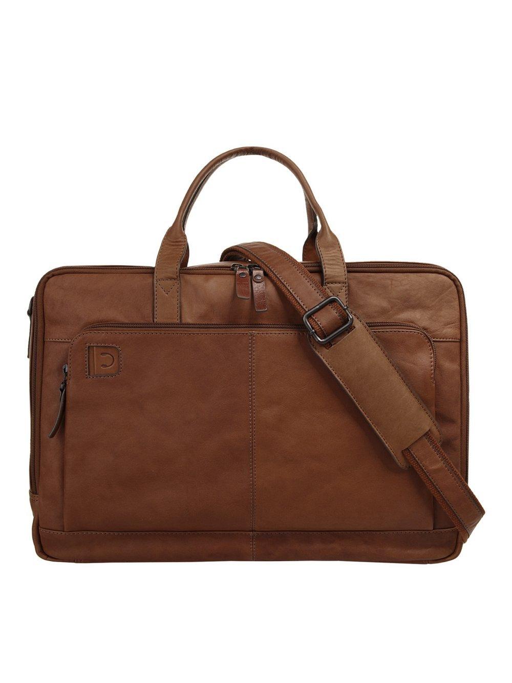 X-Zone Notebooktasche Damen Leder, cognac von XZONE