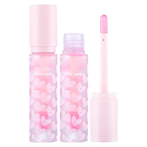 Warm Change Light Color Holding Lip Oil Warm Sense Color Change Natural Color Feuchtigkeitsspendender, nicht klebriger Lipgloss 5 ml Lipgloss Glänzend Set (C, One Size) von XZincer