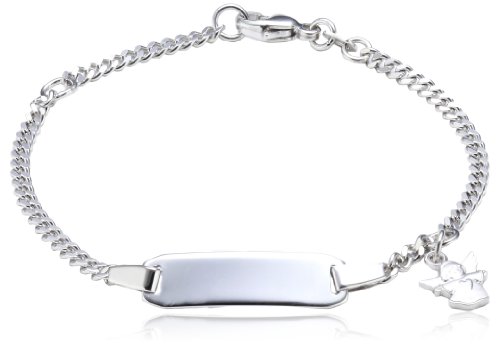 XAANA Baby/Kinder ID-Armband 14 cm mit Engelchen aus 925er Sterlingsilber AMZ0188 von Xaana