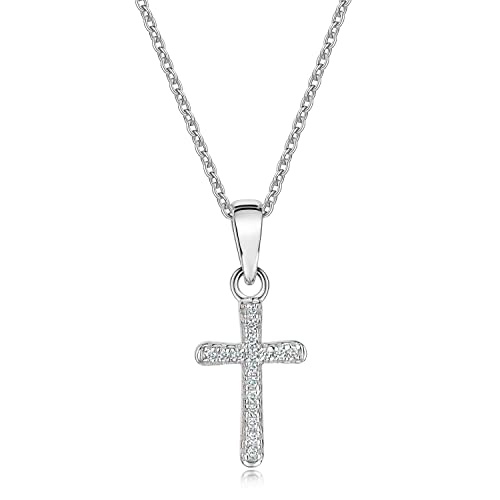 Xaana Kinder-Anhänger Kreuz Zirkonia inkl. Kette 36/38 cm 925er Sterlingsilber AMZ0547 von Xaana