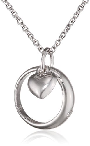 Xaana Taufkette Taufring mit Zirkonia und einem kleinen Herz-Einhänger aus 925er Sterlingsilber AMZ0386 von Xaana