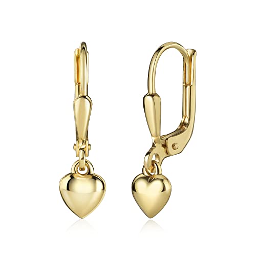 XAANA Mädchen-Ohrringe Herz 333er Gelbgold AMZ0567 von Xaana