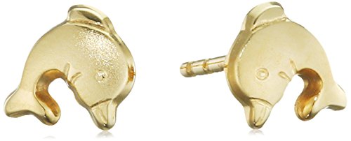 XAANA Mädchen-Ohrstecker Delfin aus 333er Gelbgold AMZ00024 von Xaana