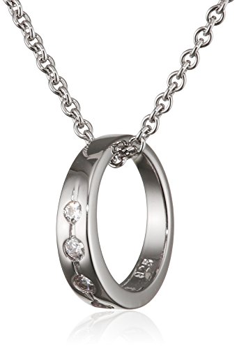XAANA Mädchen-Taufkette Moderner Taufring mit fünf funkelden Zirkonia aus 925er Sterlingsilber AMZ0390 von Xaana