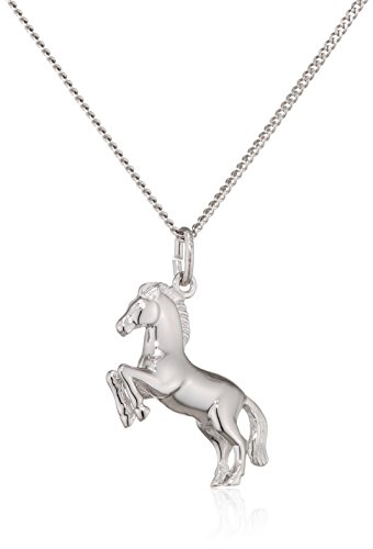 XAANA Premium Anhänger Springendes Pferd inkl. einer stabilen Panzerkette 45 cm aus 925er Sterlingsilber AMZ0413 von Xaana