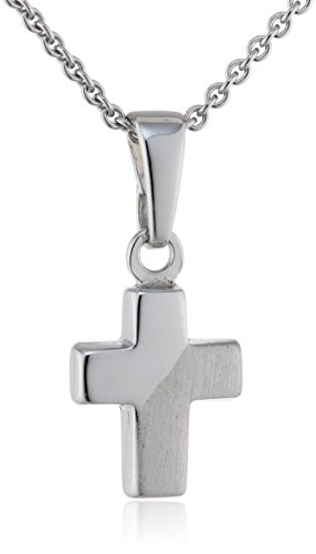 XAANA Taufkette/Kinderkette Kreuzchen matt/glanz 10x8 mm aus 925er Sterlingsilber AMZ0334 von Xaana